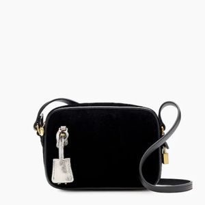 J. Crew Mini Velvet Signet Bag - Black $118 K0958